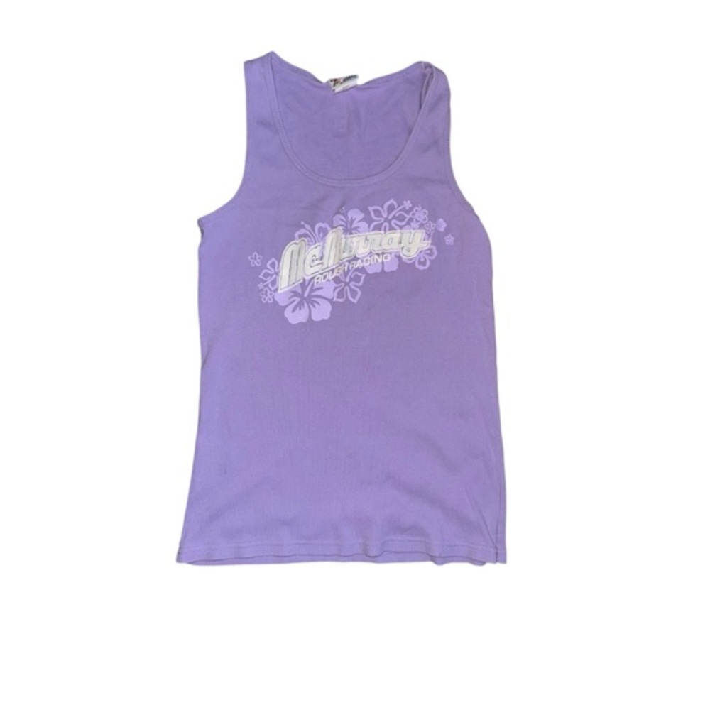 Women’s Chase Authentic’s Tank Top  Mc Murray Racing in purple with floral print